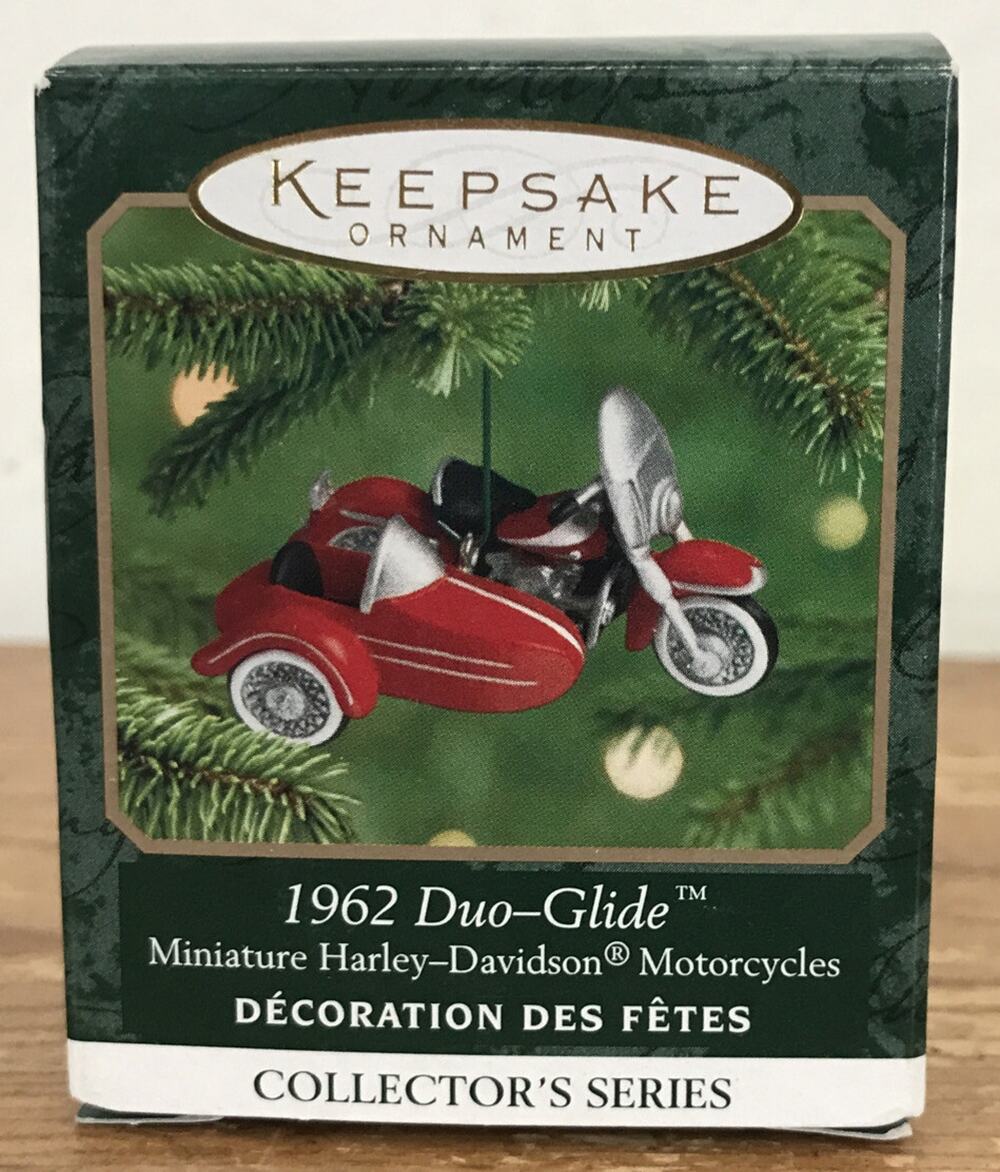 2000 Hallmark Keepsake 1962 Duo-Glide Mini Harley Davidson Motorcycle Ornament